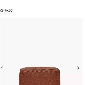 Fossil Brown Leather Key & Card Holder